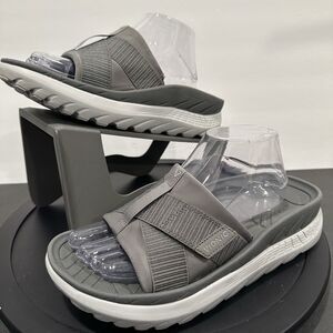 Vionic Rebound Recovery Slides Womens 10 Gray Cushion Orthopedic Slip On